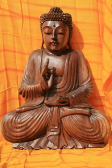 Buddha aus Holz edel 40 cm hoch 